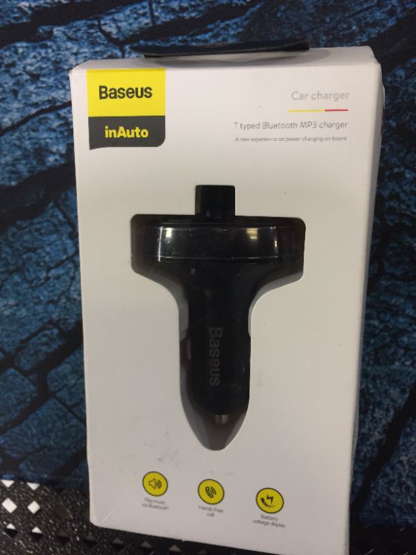 Photo 2 of Baseus Bluetooth FM Transmitter Charger Tarnish