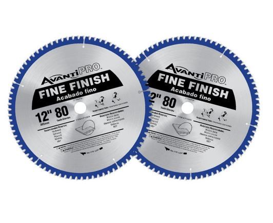 Photo 1 of 12 in. x 80-Tooth Fine Finish Circular Saw Blade (2-Pack)
