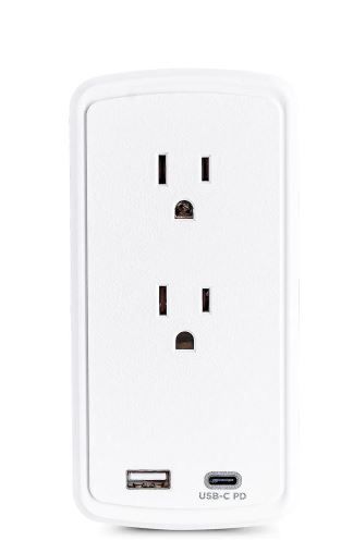 Photo 1 of CYBERPOWER 2-Outlet Surge Protector USB-A USB-C Wall Tap
