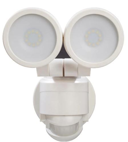 Photo 1 of 180° White Motion Activated Outdoor Integrated LED Twin Head Flood Light
