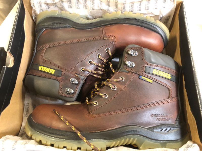 Photo 2 of DEWALT Men's Titanium Waterproof Work Boots - Steel Toe - Brown Size 10(W)
