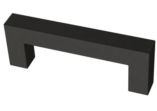 Photo 1 of 8 PACK Modern Square Bar Pull 3 in. (76mm.) Center-to-Center Matte Black Drawer Pull
