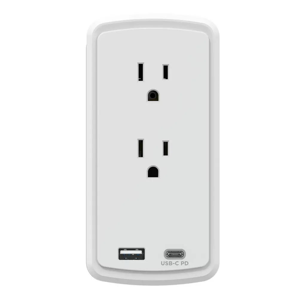 Photo 1 of CyberPower 2-Outlet Surge Protector USB-A USB-C Wall Tap
