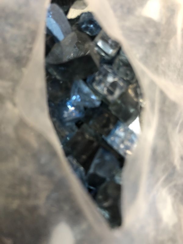 Photo 2 of 1/4 in. 10 lbs. Reflective Steel Blue Original Fire Glass for Indoor and Outdoor Fire Pits or Fireplaces
