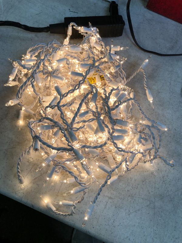 Photo 2 of  Home Accents Holiday 300-Light Clear Incandescent Mini Icicle Lights

