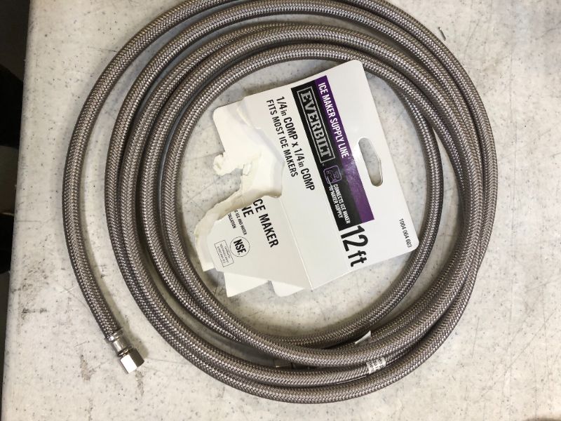 Photo 2 of 12 ft. Braided Ice Maker Supply Line
