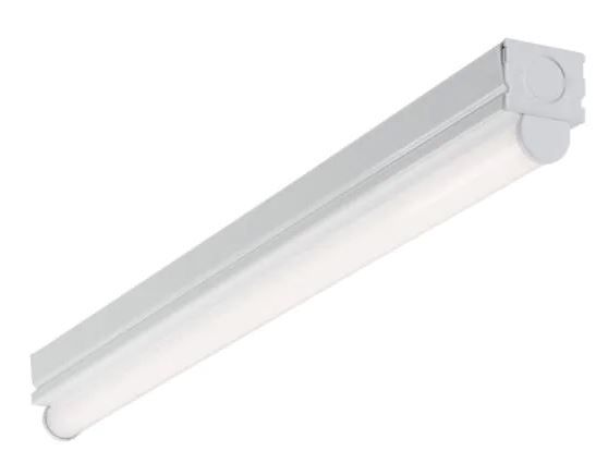 Photo 1 of 2 ft. 1-Light Linear White Integrated LED Ceiling Strip Light with 1050 Lumens, 4000K
