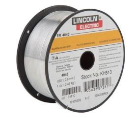 Photo 1 of .030 in. Superglaze ER4043 Aluminum MIG Welding Wire for Heat Treatable Base Alloys (1 lb. Spool)
