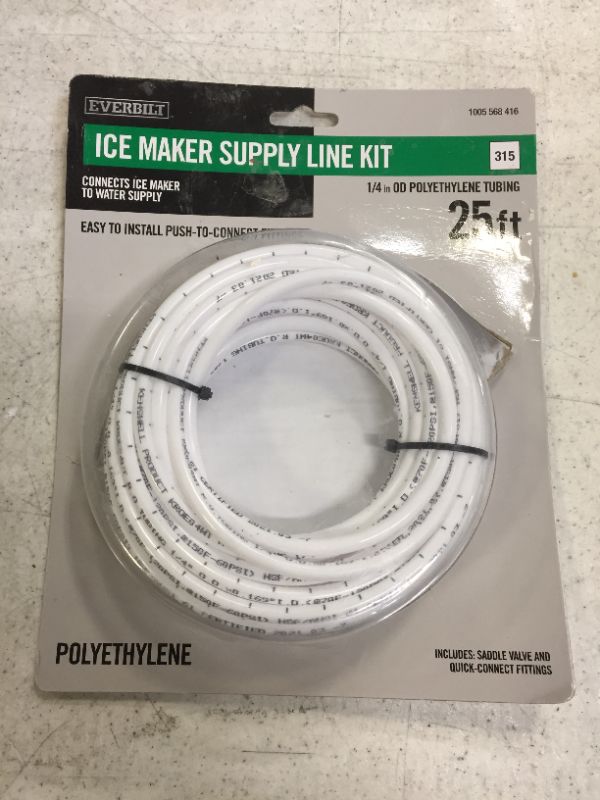 Photo 2 of 1/4 in. x 25 ft. Push-to-Connect Brass Poly Ice Maker Kit Includes Saddle Valve and Fittings
MISSING ACCESSORIES