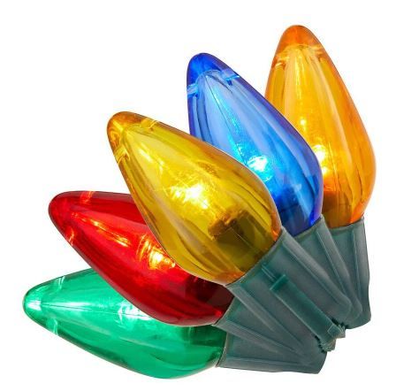 Photo 1 of 16 ft. 25-Light LED Multi Color C9 Super Bright Steady lit String Light
