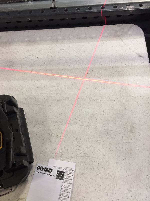 Photo 3 of 165 ft. Red Self-Leveling Cross-Line Laser Level with (3) AA Batteries & Case
