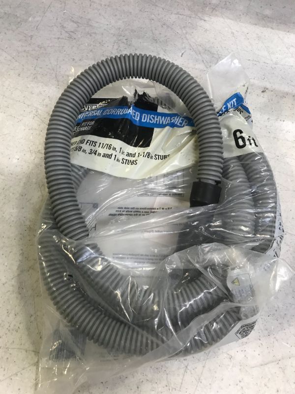 Photo 2 of EVERBILT 6 ft Universal Corrugated Dishwasher Drain Hose
