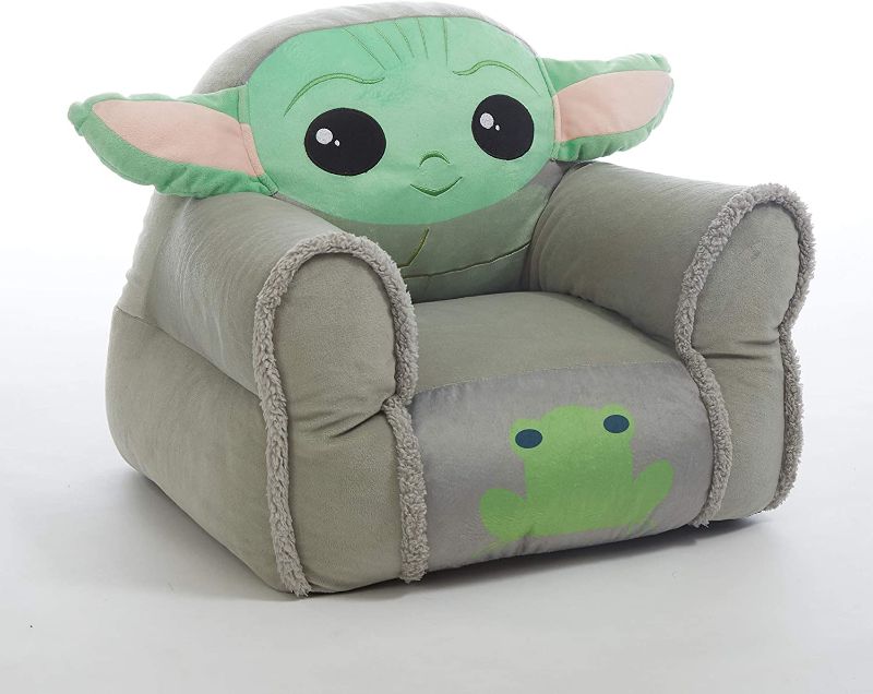 Photo 1 of Idea Nuova Star Wars: The Mandalorian Featuring The Child Figural Bean Bag Chair with Sherpa Trim, Ages 3+
