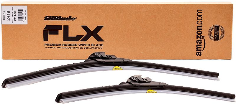 Photo 1 of SilBlade FLX 2418 Premium Beam Wiper Blade Set - 24"/18" | Fits various models of Alfa Romeo, Buick, Cadillac, Chevrolet, GMC, Hyundai, Jaguar, Jeep, Kia, Lexus, Lincoln, Mazda, Mitsubishi, Nissan
