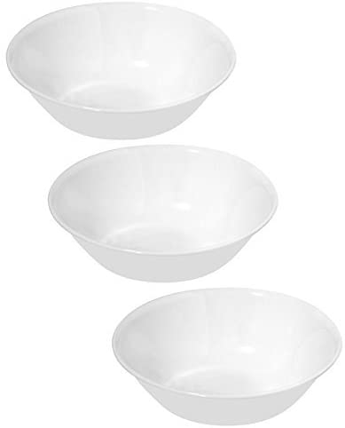 Photo 1 of Corelle Livingware 1-Quart Serving Bowl, Winter Frost White, Pack of 4