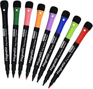 Photo 1 of 3 Packages/Boxes-Magnetic Dry Erase Markers - Fine Tip, Assorted Colors, Each Package is 8 Markers, Low Odor Whiteboard markers for kids, Work On White board & Calendar, Refrigerator