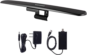 Photo 1 of Philips Amplified HD TV Antenna, Easy Mount for Top of TV, Indoor, Long Range, Full 1080P 4K Ultra HDTV VHF UHF, Included Signal Booster Amplifier, SDV7219N/27