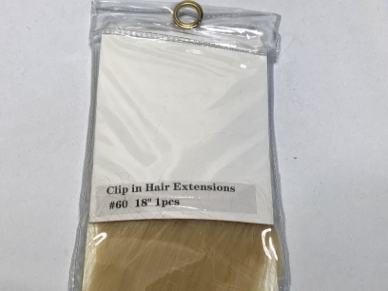 Photo 2 of Clip In Hair Extension-Blonde- #60 18 inch-