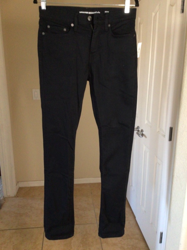 Photo 2 of Amazon Essentials Men's Skinny Jeans-Black- Size 28 x 32