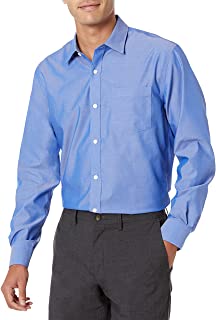 Photo 1 of Amazon Essentials Men's Standard Regular-fit Long-Sleeve Dress Shirt-Color French Blue-Size 15 1/2  34/35