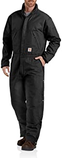 Photo 1 of Carhartt Men's 104396 Washed Duck Insulated Coveralls-Black- Size Large