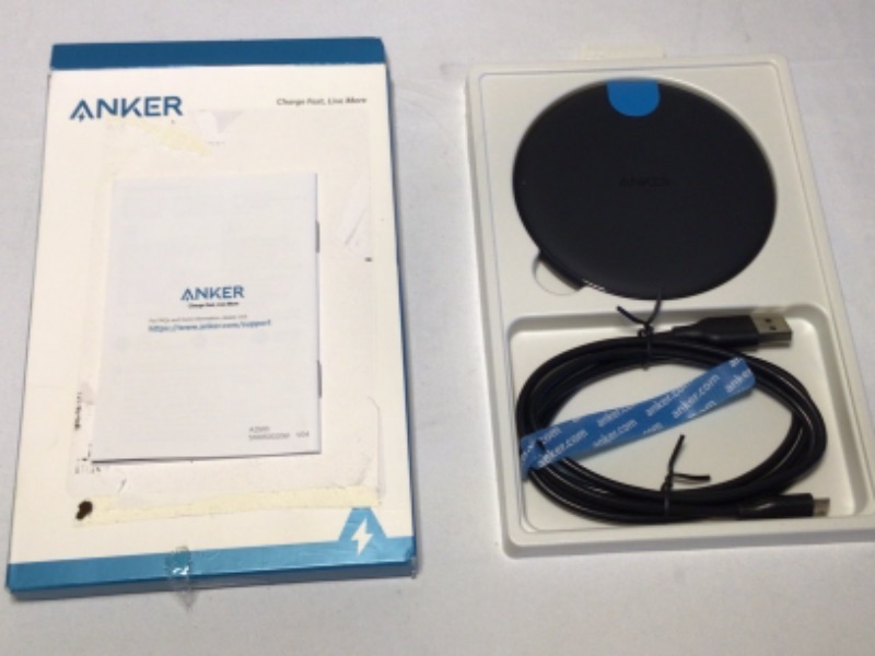 Photo 2 of Anker Wireless Charger, PowerWave Pad Qi-Certified 10W Max for iPhone 12, 12 Mini, 12 Pro Max, SE 2020, 11, 11 Pro, AirPods, Galaxy S20 (No AC Adapter, Not Compatible with MagSafe Magnetic Charging)