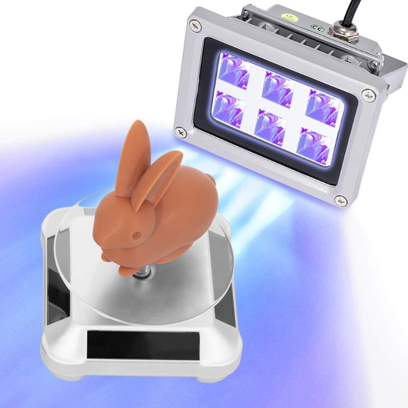Photo 1 of 3D Printer UV Resin Curing Light with Solar Turntable 360°Rotating Stand for SLA DLP LCD 3D Printer Solidify Photosensitive Resin 405nm UV Resin Affect, DIY Curing Enclosure