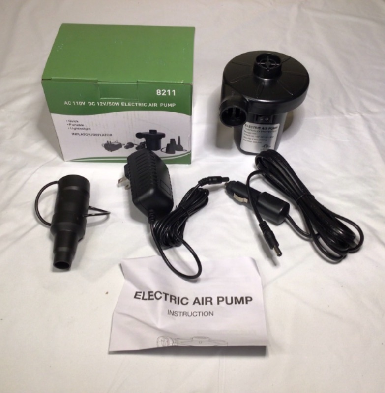 Photo 1 of Air Pump for Inflatables Air Mattress Pump Air Bed Pool Toy Raft Boat Electric Pump for Inflatables(AC/DC Pump) 15.99