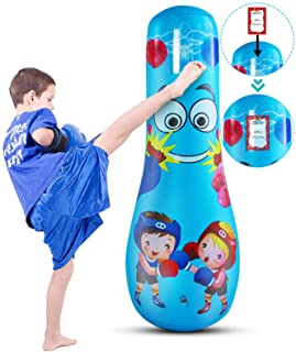 Photo 1 of Inflatable Punching Bag for Kids, Free Standing Boxing Toy for Children, Air Bop Bag for Boys & Girls, Exercise & Stress Relief includes Foot Pump Inflator
