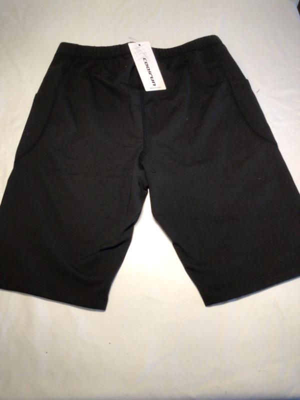 Photo 1 of COOrun Women Athletic Shorts High Waist Yoga Shorts Workout Running Compression Exercise Shorts Side Pockets
Color Black Size Medium 
