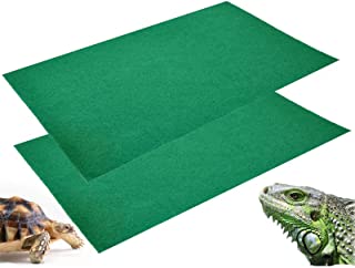 Photo 1 of 2Pcs Reptile Carpet Terrarium Bedding Substrate Liner Carpet for Lizard, Turtles, Snakes, Bearded Dragon, Iguana Supplies Mat Includes 2 Drinking/Feed Bowls 