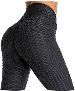 Photo 1 of Butt Lifting Anti Cellulite Leggings for Women High Waisted Yoga Pants Workout Tummy Control Sport Tights-Size XL-Black