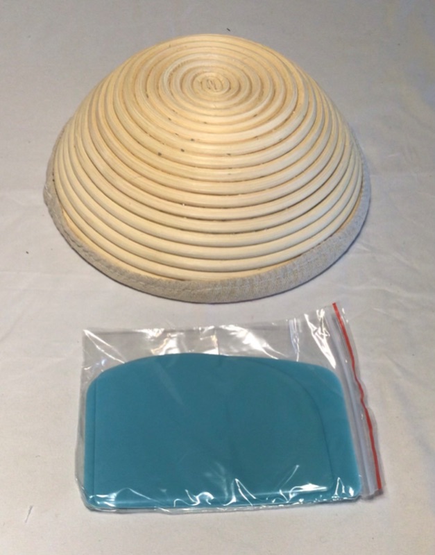 Photo 1 of 9 Inch Bread Banneton Proofing Basket - Baking Bowl Dough Gifts for Bakers Proving Baskets for Sourdough Lame Bread Slashing Scraper Tool Starter Jar Proofing Box