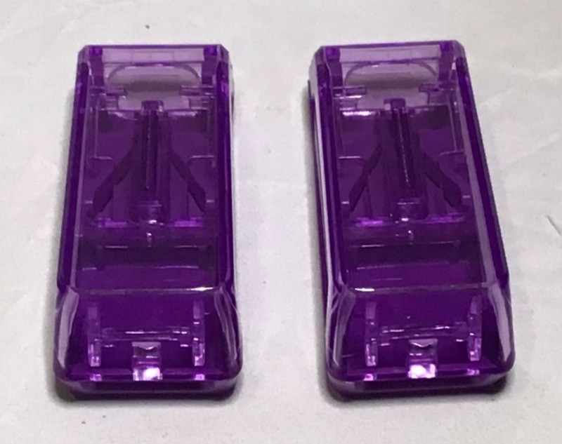 Photo 2 of 2 Pack-Pill Cutter - Pill Splitter for Cutting Small Pills or Large Pills in Half with Safe Blade,Safety Blade Guard Medicine Slicer,Medication Vitamin Divider Cutting Drugs Cleanly Pill Cutter- Purple