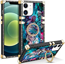 Photo 1 of CHEERINGARY Compatible with iPhone 12 Mini Case with Ring Stand Holder Square Case for Women Girls Luxury Elegant Soft TPU Shockproof Protective Case Compatible with iPhone 12 Mini 5.4 inch Mandala