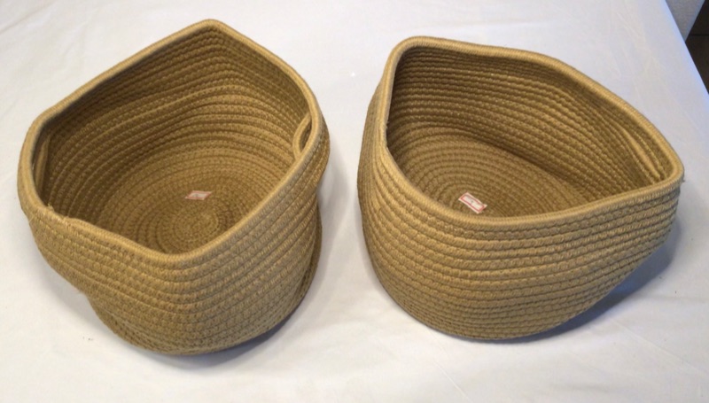 Photo 1 of 2 Pack Jute Rope Planters Pots- 8 inch Diameter x 6 1/2 inches Tall-Brown