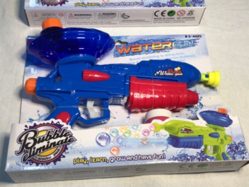Photo 2 of 2 in 1 Bubble Gun and Water Gun- 2 Pack