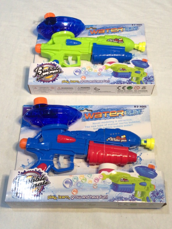 Photo 1 of 2 in 1 Bubble Gun and Water Gun- 2 Pack