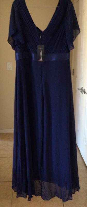 Photo 1 of Ever-Pretty Women's Plus Size Double V-Neck Evening Party Maxi Dress-Color Blue- Size 6XL