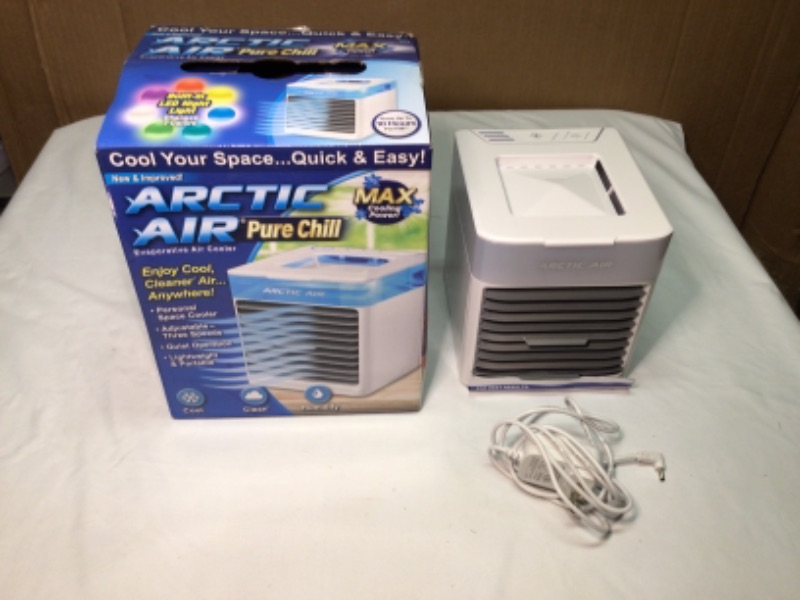 Photo 2 of Ontel Arctic Air Pure Chill Evaporative Ultra Portable Air Conditioner with 4-Speed Air Vent