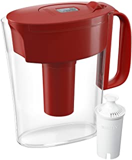 Photo 1 of Brita Standard Metro Water Filter Pitcher, Small 5 Cup 1 Count,Red- 