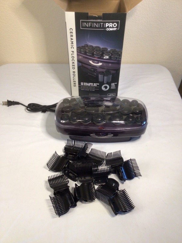 Photo 2 of INFINITIPRO BY CONAIR Instant Heat Ceramic Flocked Rollers, 20 count