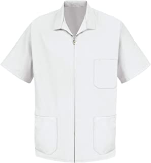 Photo 1 of Red Kap Men's Zip Front Smock-White- Size Medium