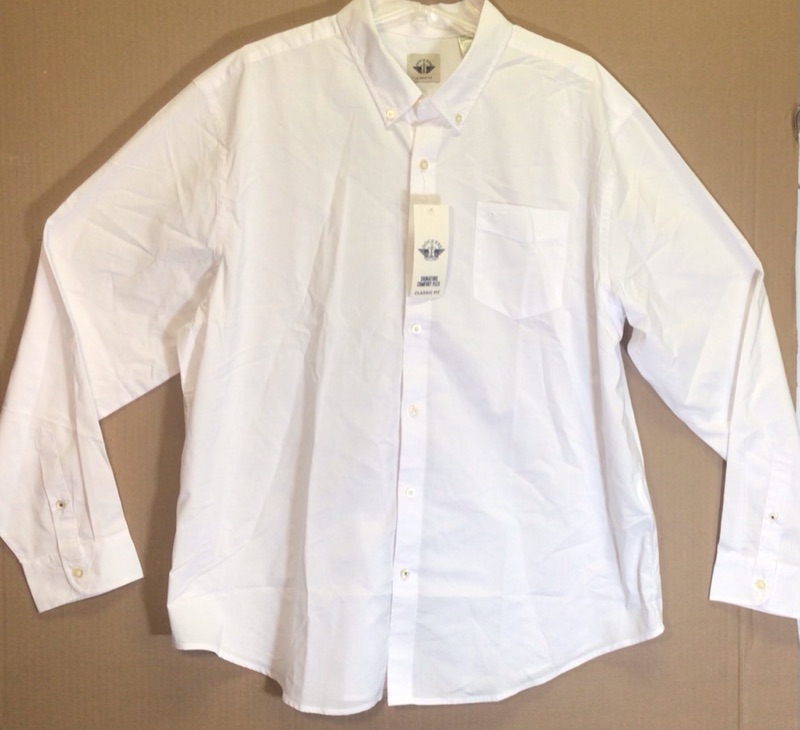 Photo 2 of Dockers Men's Long Sleeve Signature Comfort Flex Shirt-White- Size 2XLarge
