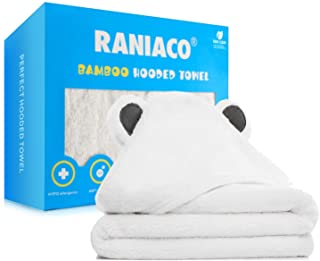 Photo 1 of Raniaco Baby Bath Towel,Hooded Baby Towels with Bear Ears,Super Soft,Absorbent,Organic 100% Bamboo Baby Towel for Newborn,Toddler,Infant,One Size,Unisex,White (White)-Box is Sealed