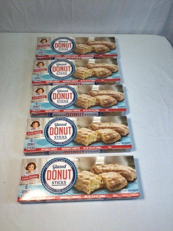 Photo 2 of 5 Boxes-Little Debbie Snack Cakes 2 Regular Size Boxes (Donut Sticks)- 6 Donut Sticks per Box-BB Date: Nov 5, 2021