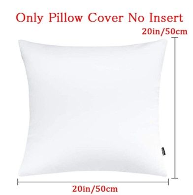 Photo 3 of 3 Pack-Faylapa 4 Pack Satin Throw Pillow Cases,White Heavy Silk Satin Decorative Pillow Covers Solid Dyed Soft Pillow Cover Home Decor,20" x 20"(Case ONLY) Each Pack contains 4 Pillow Cases- 12 Total