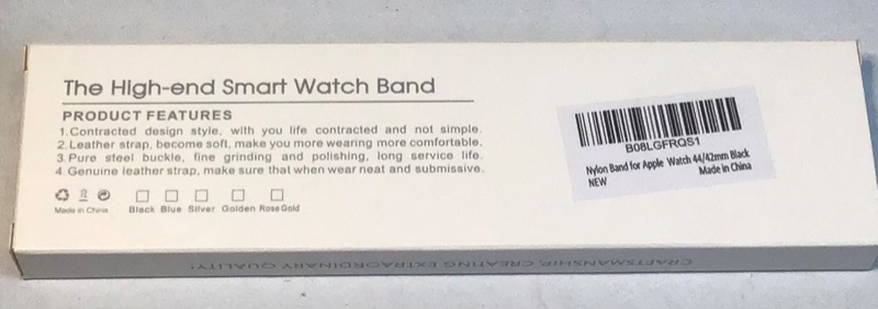 Photo 4 of 2 Pack-Nylon Sport Band Compatible with Apple Watch Band 44mm 42mm, Breathable Lightweight Wrist Strap with Removable Adapter, Compatible with iWatch Series 6/5/4/3/2/1/SE-Black