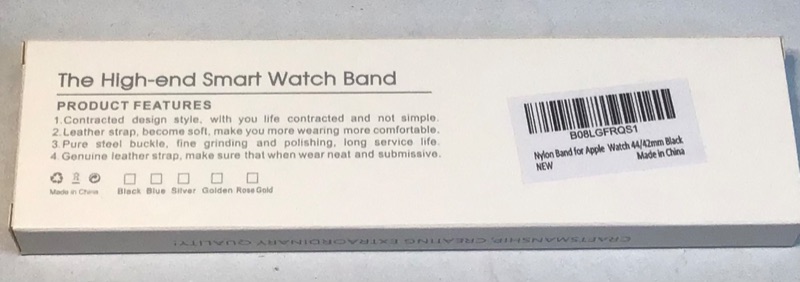 Photo 3 of 2 Pack-Nylon Sport Band Compatible with Apple Watch Band 44mm 42mm, Breathable Lightweight Wrist Strap with Removable Adapter, Compatible with iWatch Series 6/5/4/3/2/1/SE-Black