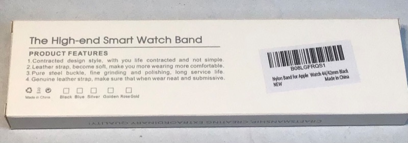 Photo 5 of 3 Pack-Nylon Sport Band Compatible with Apple Watch Band 44mm 42mm, Breathable Lightweight Wrist Strap with Removable Adapter, Compatible with iWatch Series 6/5/4/3/2/1/SE-Black